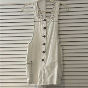 BDG Urban Outfitters White Button-Front Women's Overalls